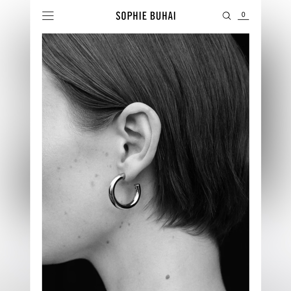 Sophie Buhai Small Everday Hoops - Sterling - Picture 2 of 15